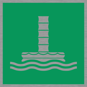 E055 safe condition marine evacuation chute